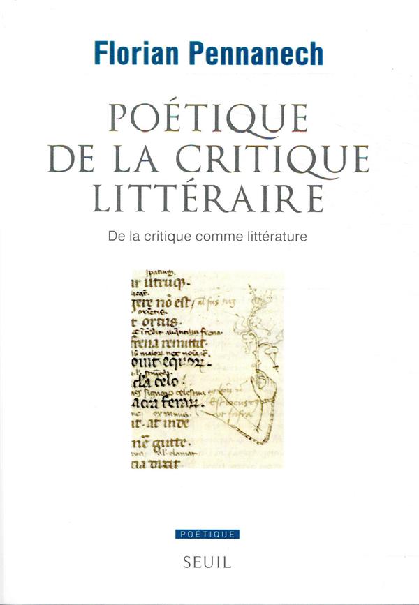 POETIQUE : poétique de la critique littéraire ; de la critique comme littérature - flash vidéo