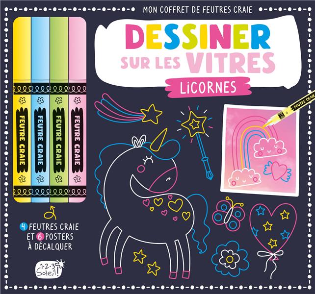 Dessiner sur les vitres : licornes - flash vidéo