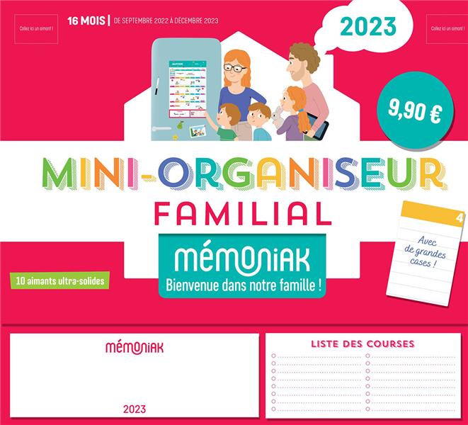 Mémoniak : mini-organiseur familial : de septembre 2022 à décembre 2023 - flash vidéo