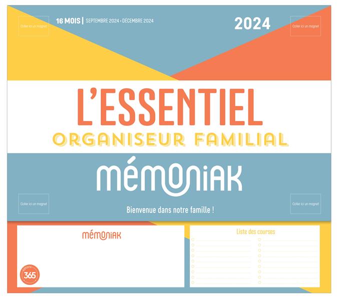 Mémoniak : organiseur familial : l'essentiel : de septembre à décembre (édition 2023/2024) - flash vidéo
