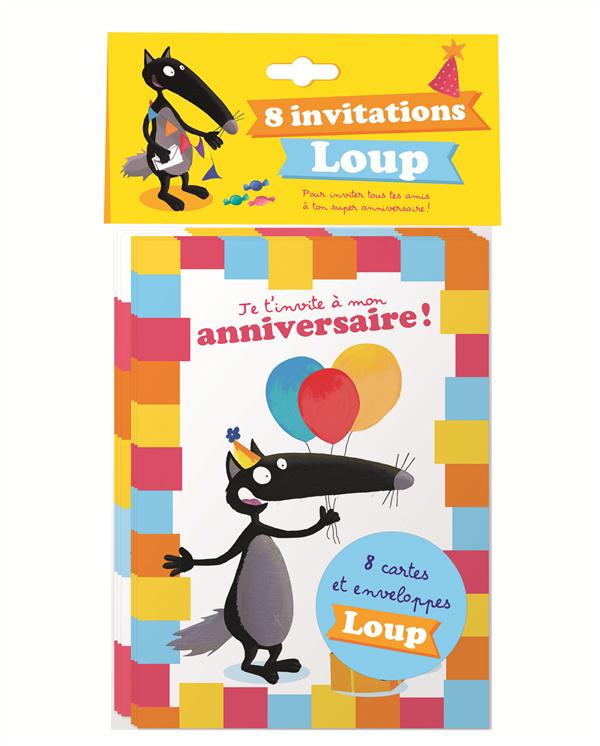 Pack de 8 cartes d'anniversaire Loup - flash vidéo