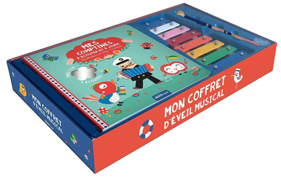 Mon coffret d'éveil musical ; mes comptines à écouter et à jouer avec un xylophone - flash vidéo