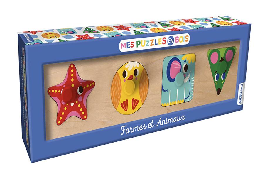 Mes puzzles en bois : formes et animaux - flash vidéo