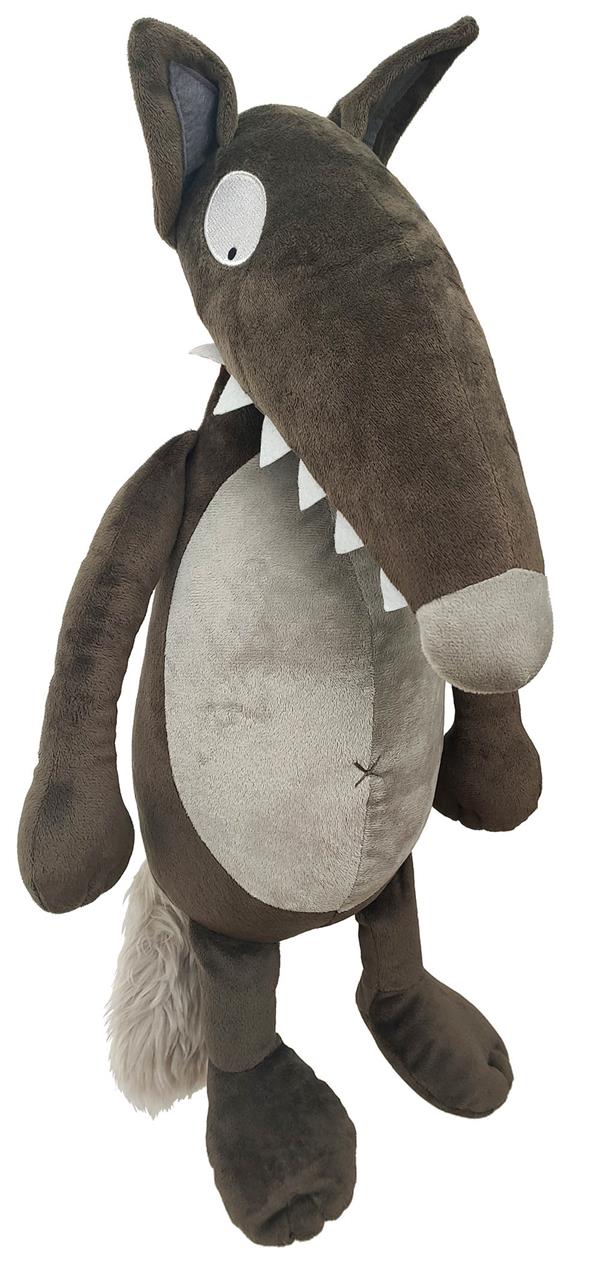 La peluche loup de taille moyenne ; nue - flash vidéo