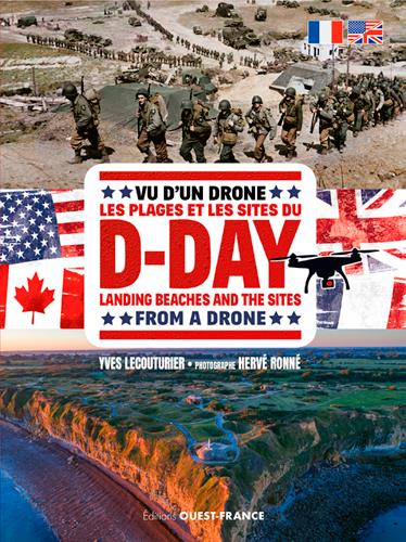 Les plages et les sites du D-Day ; vu d'un drone - flash vidéo