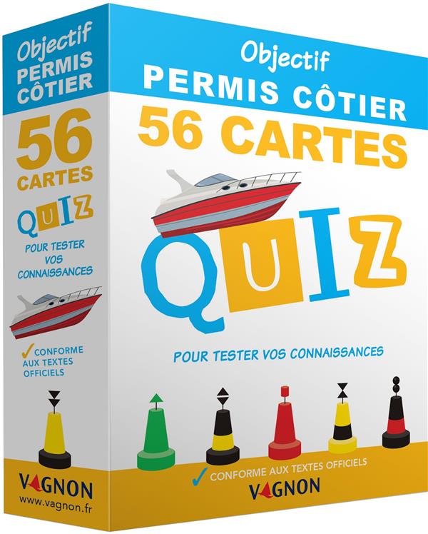 Objectif permis côtier : 56 cartes quiz pour tester vos connaissances - flash vidéo