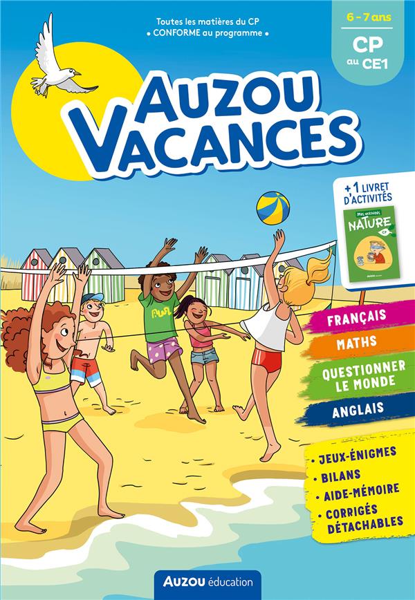 Cahier de vacances : Auzou vacances ; du CP au CE1 - flash vidéo