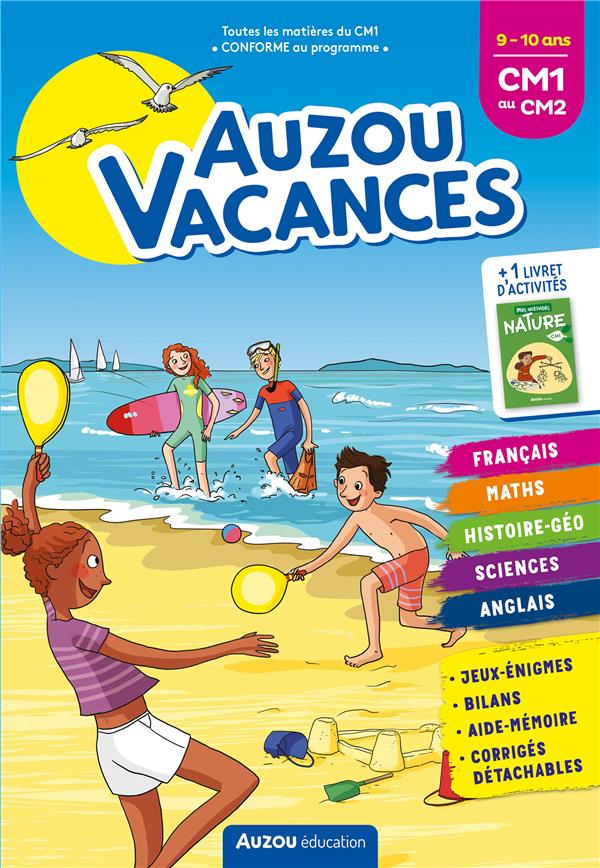 Cahier de vacances : Auzou vacances ; du CM1 au CM2 - flash vidéo