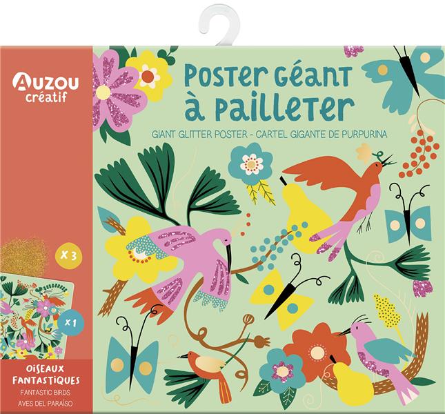 Poster géant à pailleter : Oiseaux fantastiques - flash vidéo