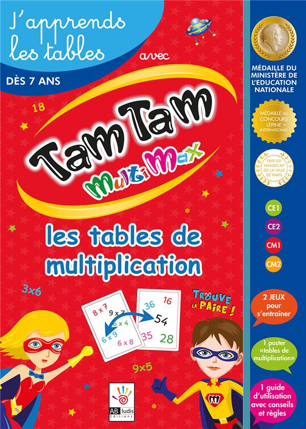 Tam tam - multimax, j'apprends les tables de multiplication - le coffret cp - flash vidéo