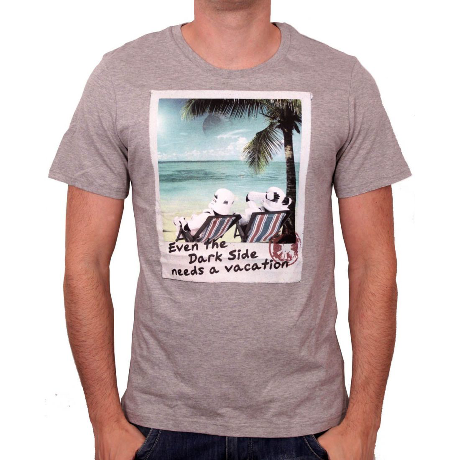 Star Wars - Needs Vacation Grey T-Shirt - L