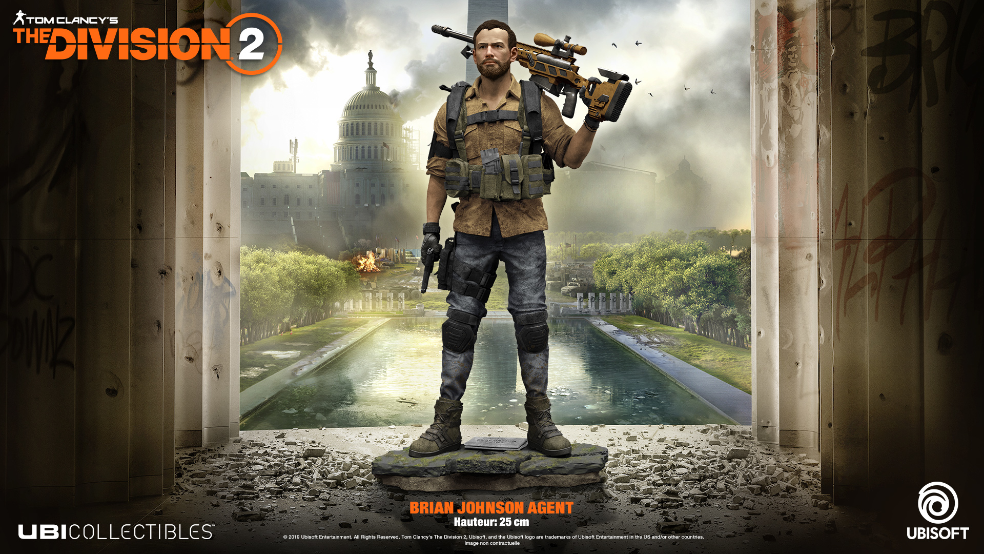 Tom Clancy's The Division 2 Brian Johnson Agent Figure 25cm - flash vidéo