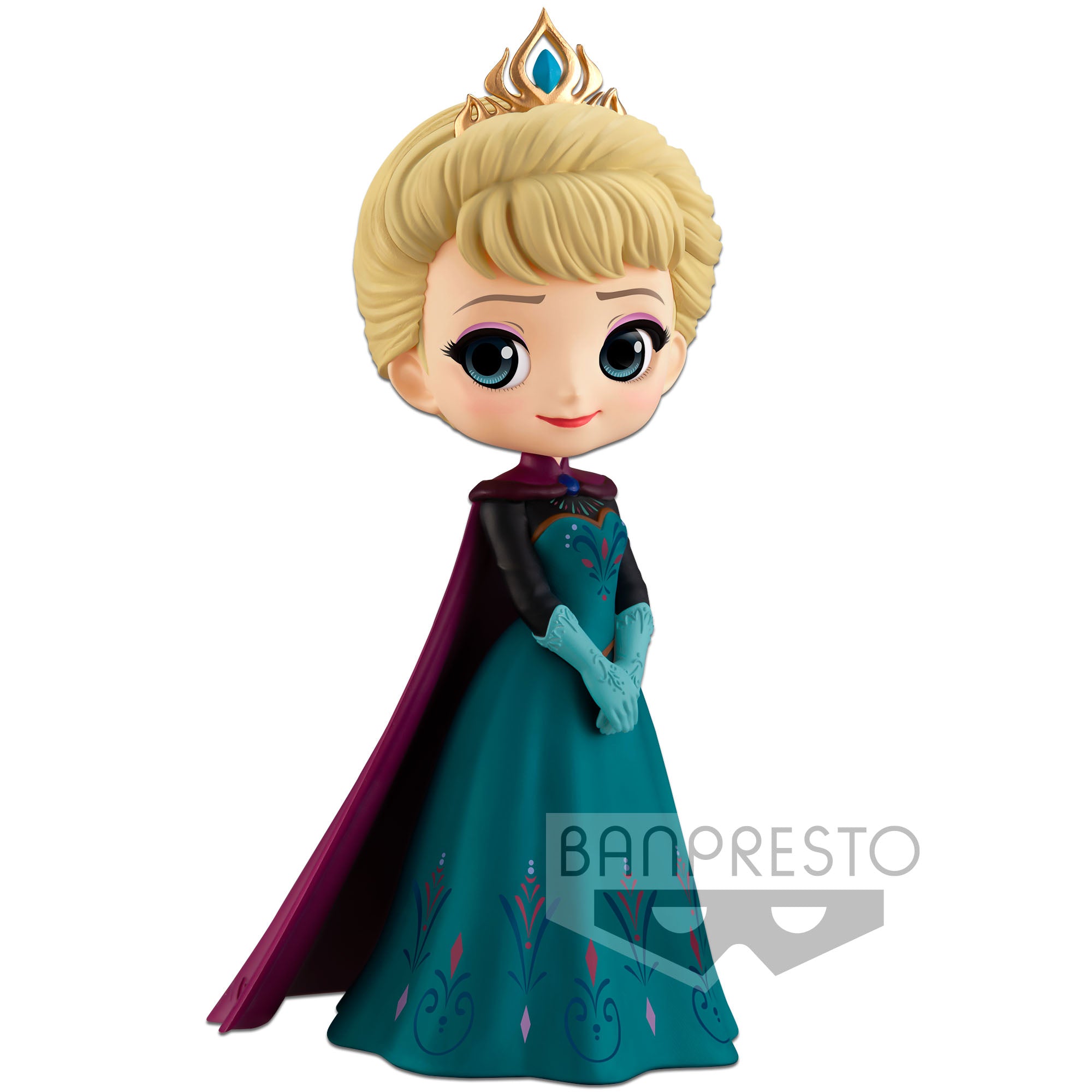 Disney Characters Q Posket Elsa Coronation Style Normal Color Ver. Figure 14cm - flash vidéo