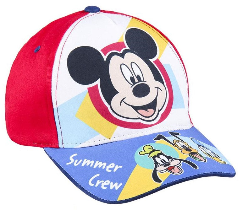Disney - Casquette de baseball Mickey "Summer Crew" rouge pour enfants - flash vidéo