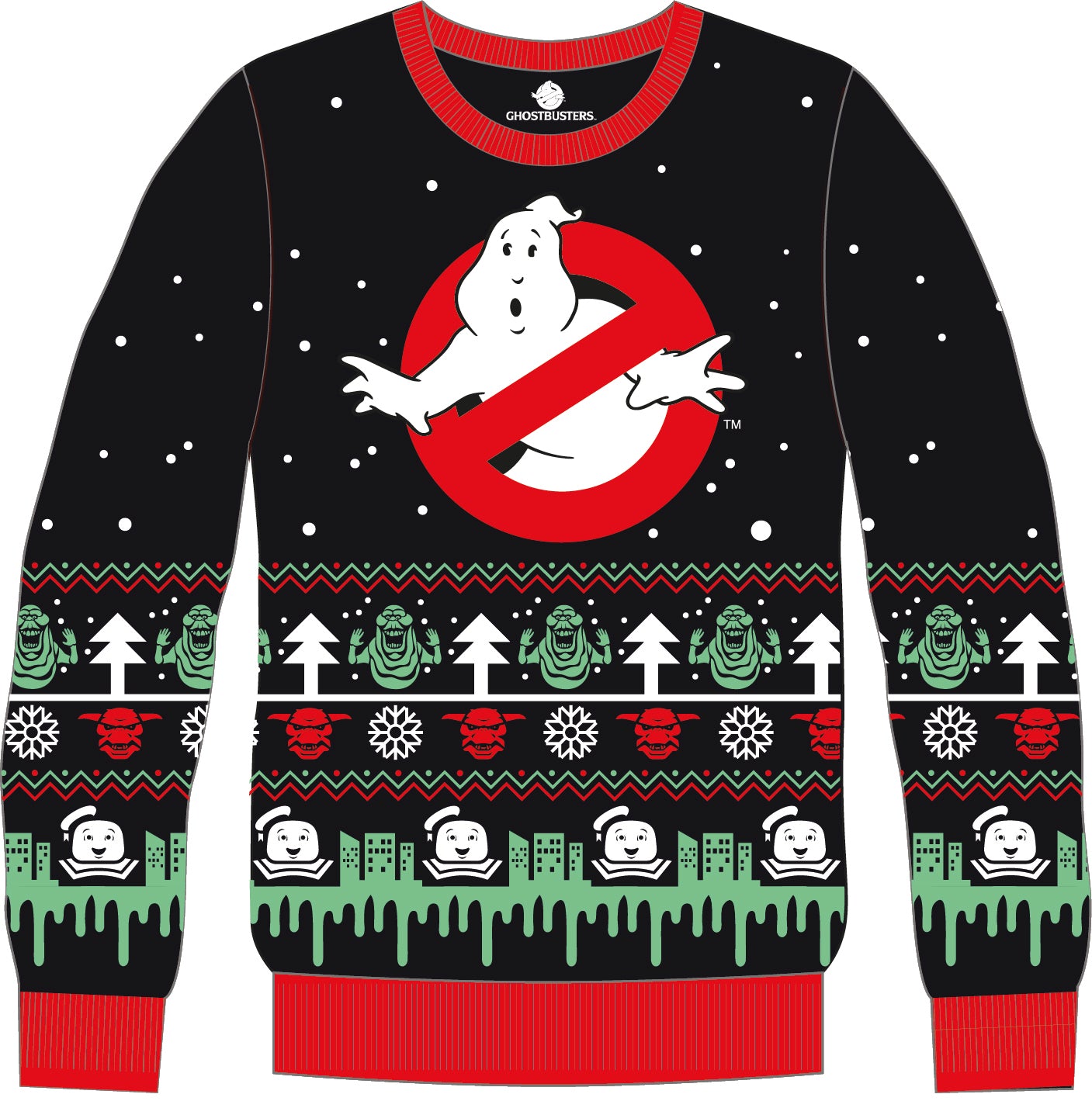 SOS Fantômes - Pull de Noël Logo SOS Fantômes S - flash vidéo