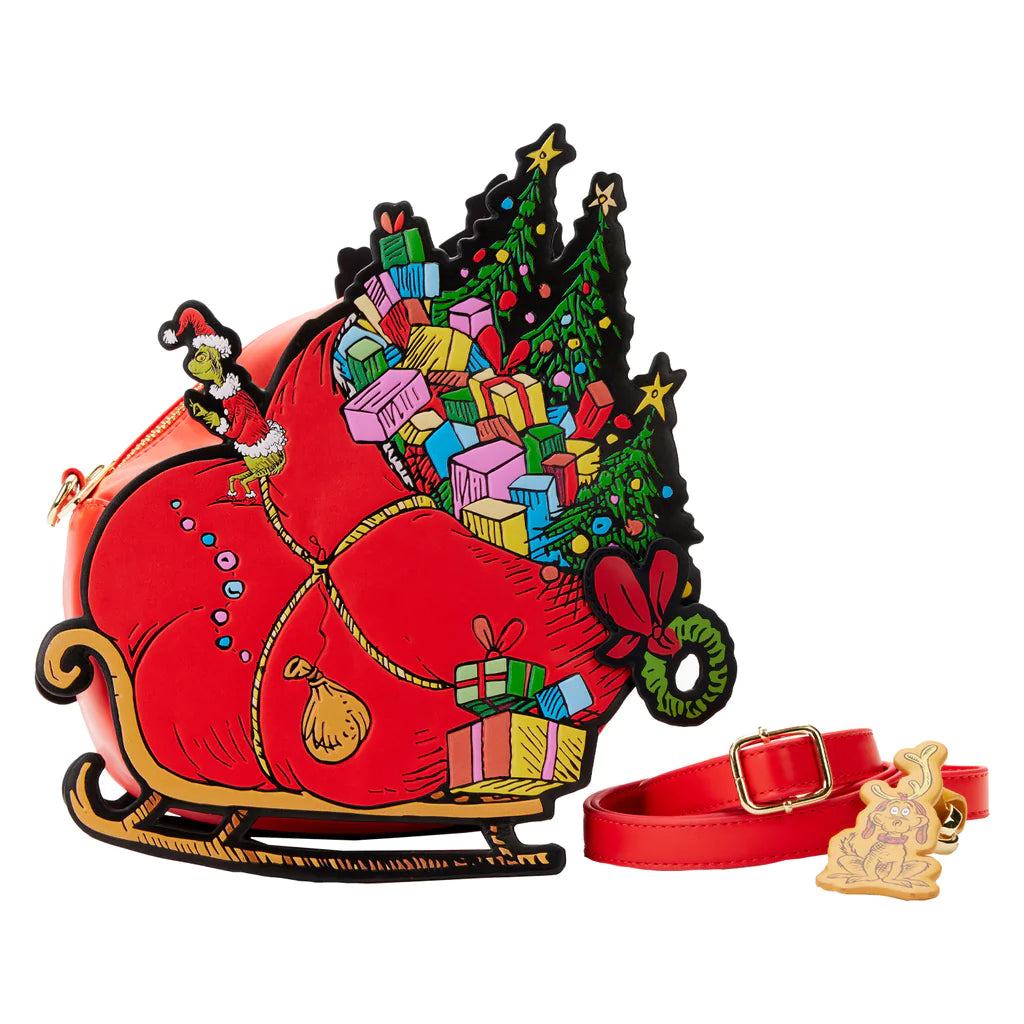 Loungefly: Dr Seuss The Grinch - Sleigh Cross Body Bag - flash vidéo
