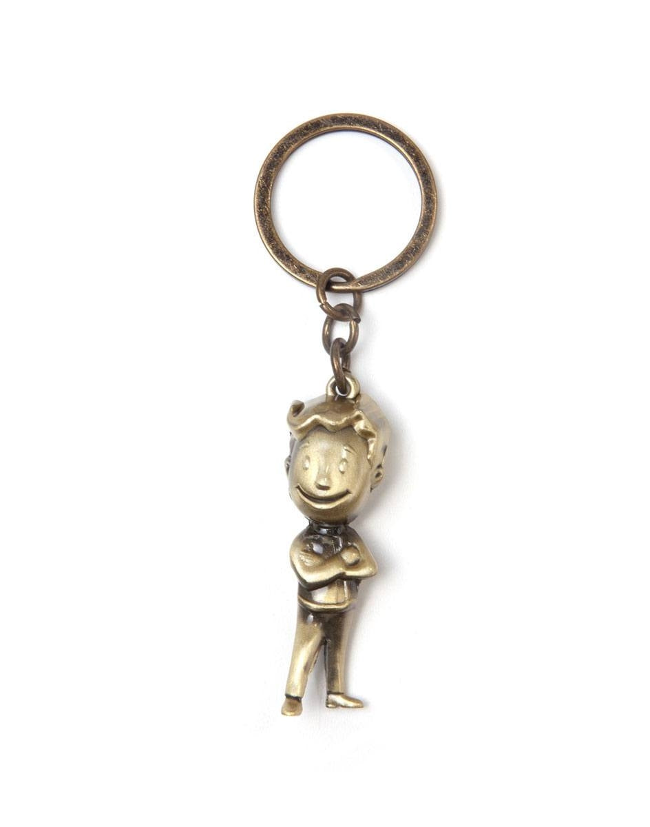 Fallout - Golden Vault Boy 3D Metal Keychain - flash vidéo