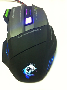Dragonwar G9 LED Gaming Mouse - 3200DPI - 8 touches programmables - Turbo Fire - Contrôleur de défilement + tapis de souris XL gratuit - flash vidéo