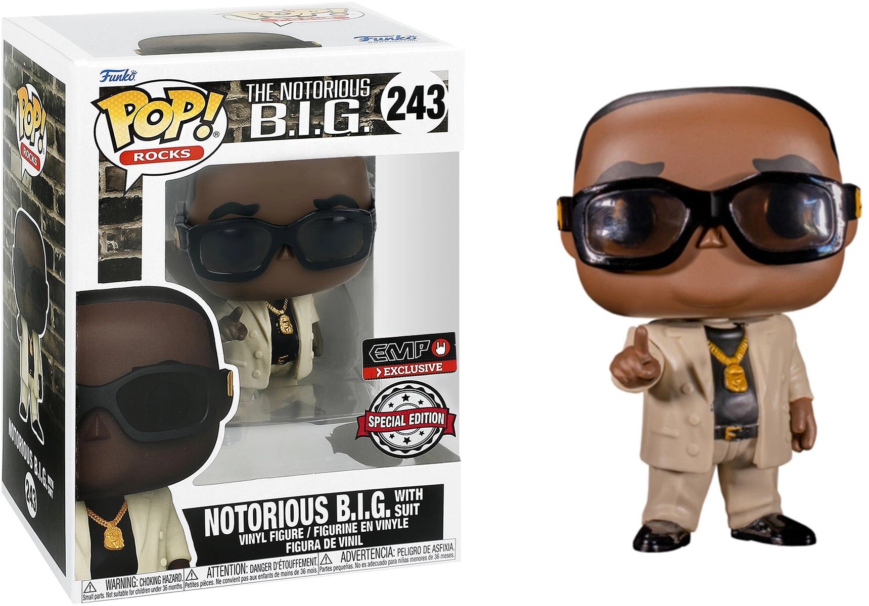 Funko Pop! Rocks: BIGxFILA - Biggie (with FILA Shoes) (Metallic) - US Exclusive - CONFIDENTIAL - flash vidéo