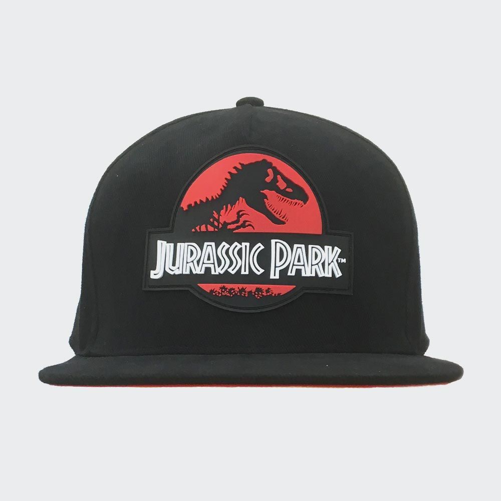 Jurassic Park - Casquette Snapback Noire Logo Rouge