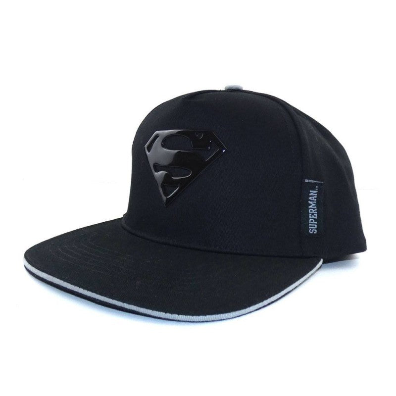 DC Comics - Casquette Snapback Noire Logo effet métal de Superman - flash vidéo