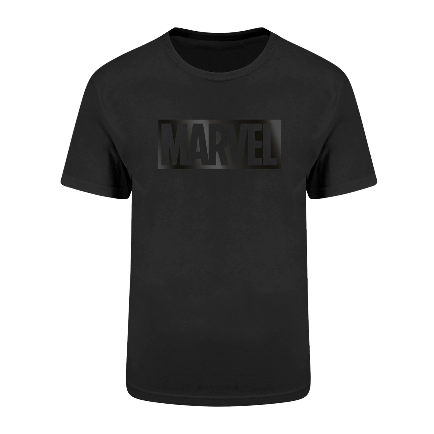 Marvel - T-Shirt unisexe Noir Logo noir sur noir - M - flash vidéo