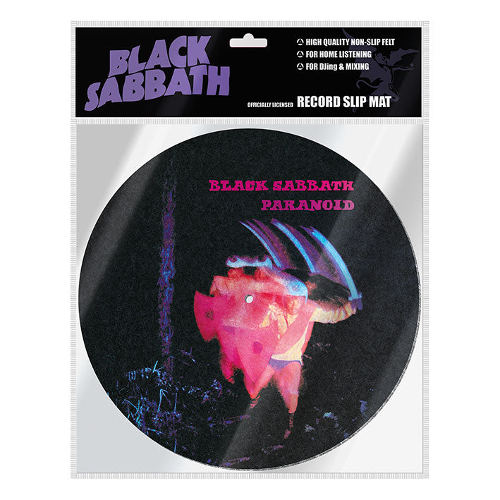 Black Sabbath - Feutrine pour tourne-disque Album Paranoid 30cm