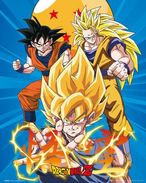 Dragon Ball Z 3 Gokus - Mini Poster - flash vidéo
