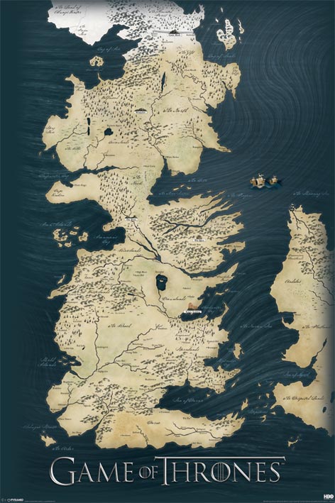 Game of Thrones Westeros Map - Maxi Poster - flash vidéo