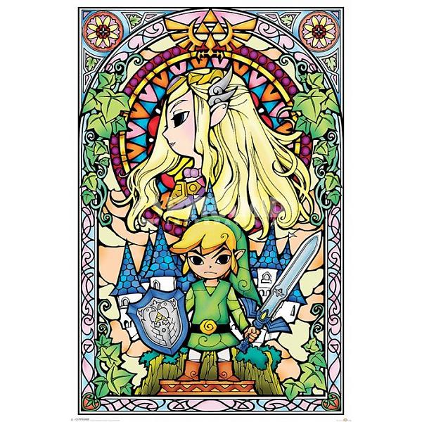 The Legend of Zelda - Maxi Poster Stained Glass - flash vidéo