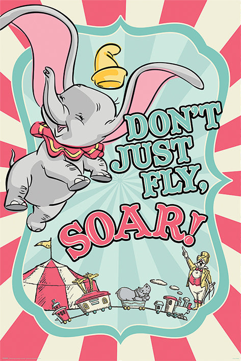 Dumbo Don't Just Fly, Soar - Maxi Poster - flash vidéo