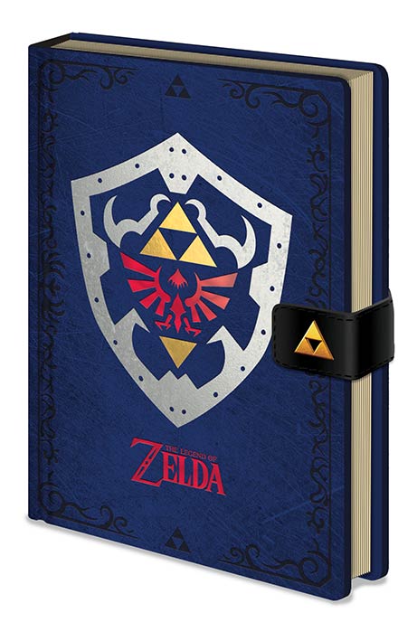 The Legend of Zelda - Hylian Shield Premium A5 Notebook - flash vidéo
