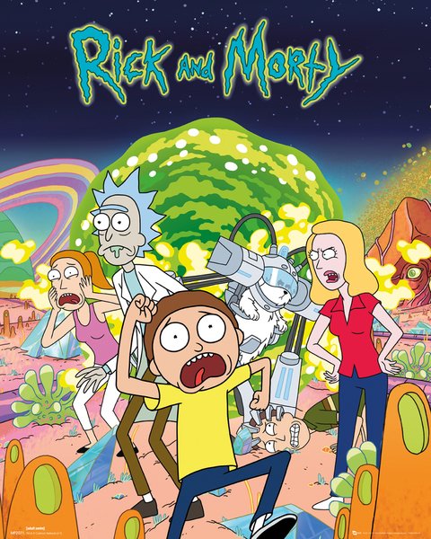 Rick and Morty Characters - Mini Poster - flash vidéo