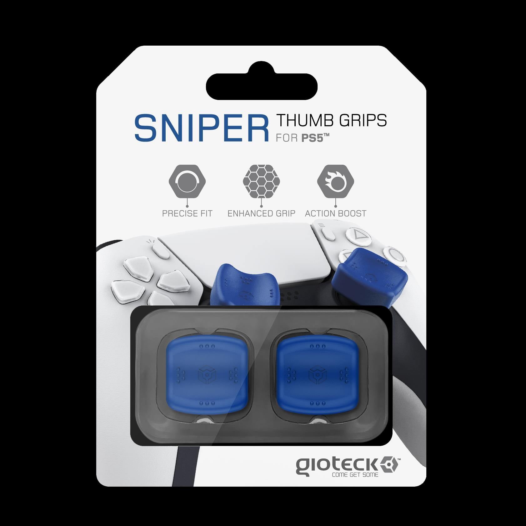 Gioteck - Reposes Pouce (Thumb Grips) Sniper Bleu pour PS5 (PS5) - flash vidéo