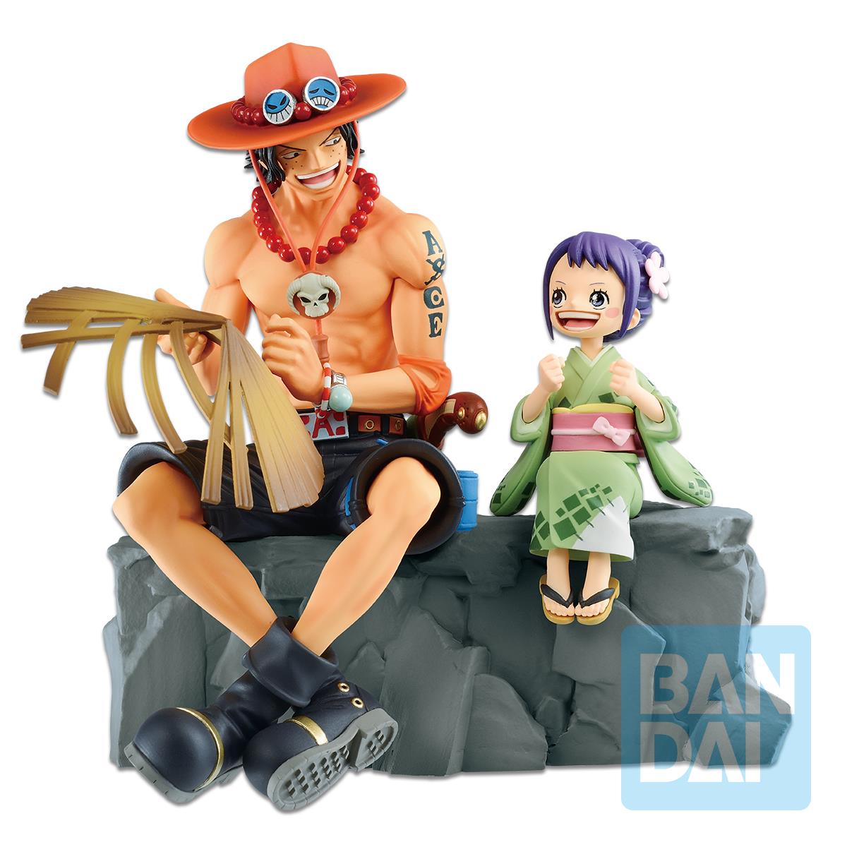 One Piece Ichibansho Emorial Vignette - Ace & Otama Figure 20cm