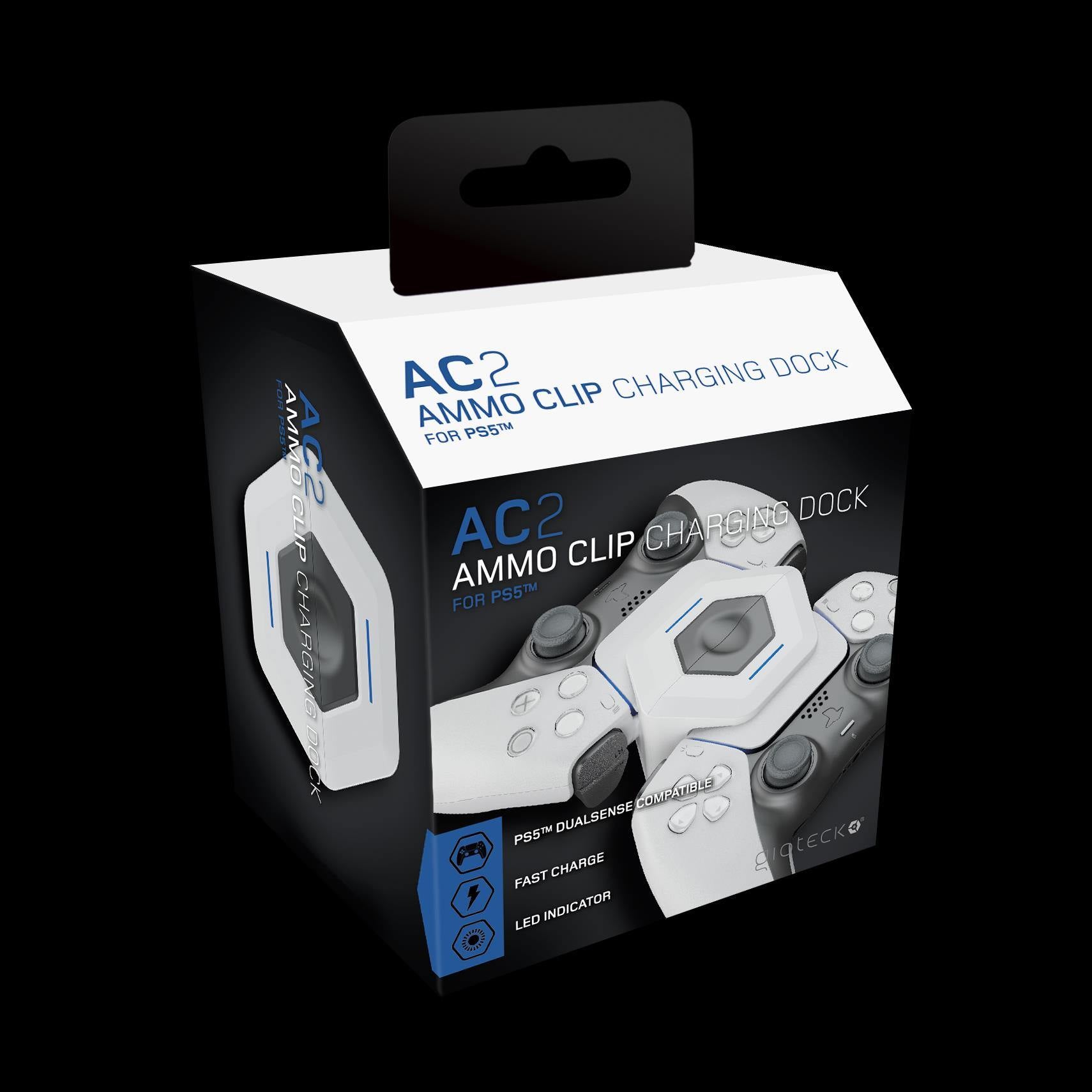Gioteck - Station de recharge AC2 Ammo Clip pour PS5 (PS5) - flash vidéo