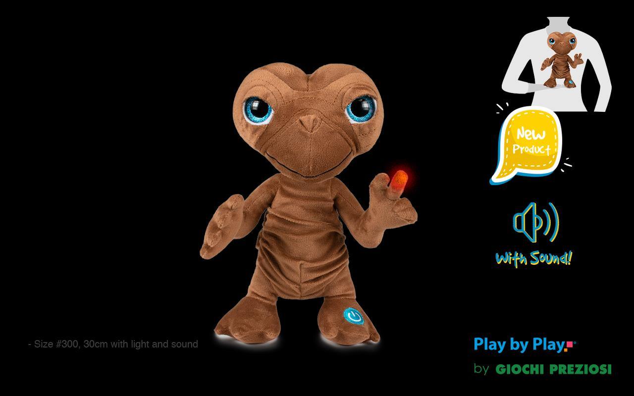 E.T. l'Extra-terrestre - Peluche sonore et lumineuse E.T.  25cm - flash vidéo