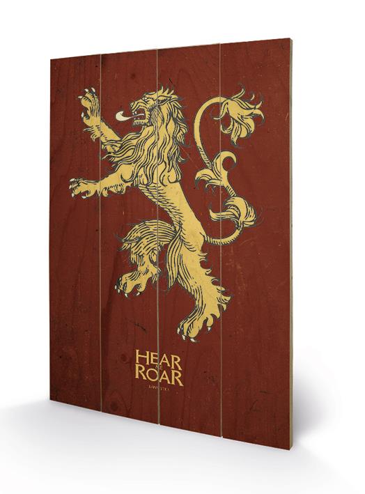 Game of Thrones - Lannister Sigil Wood Print - flash vidéo