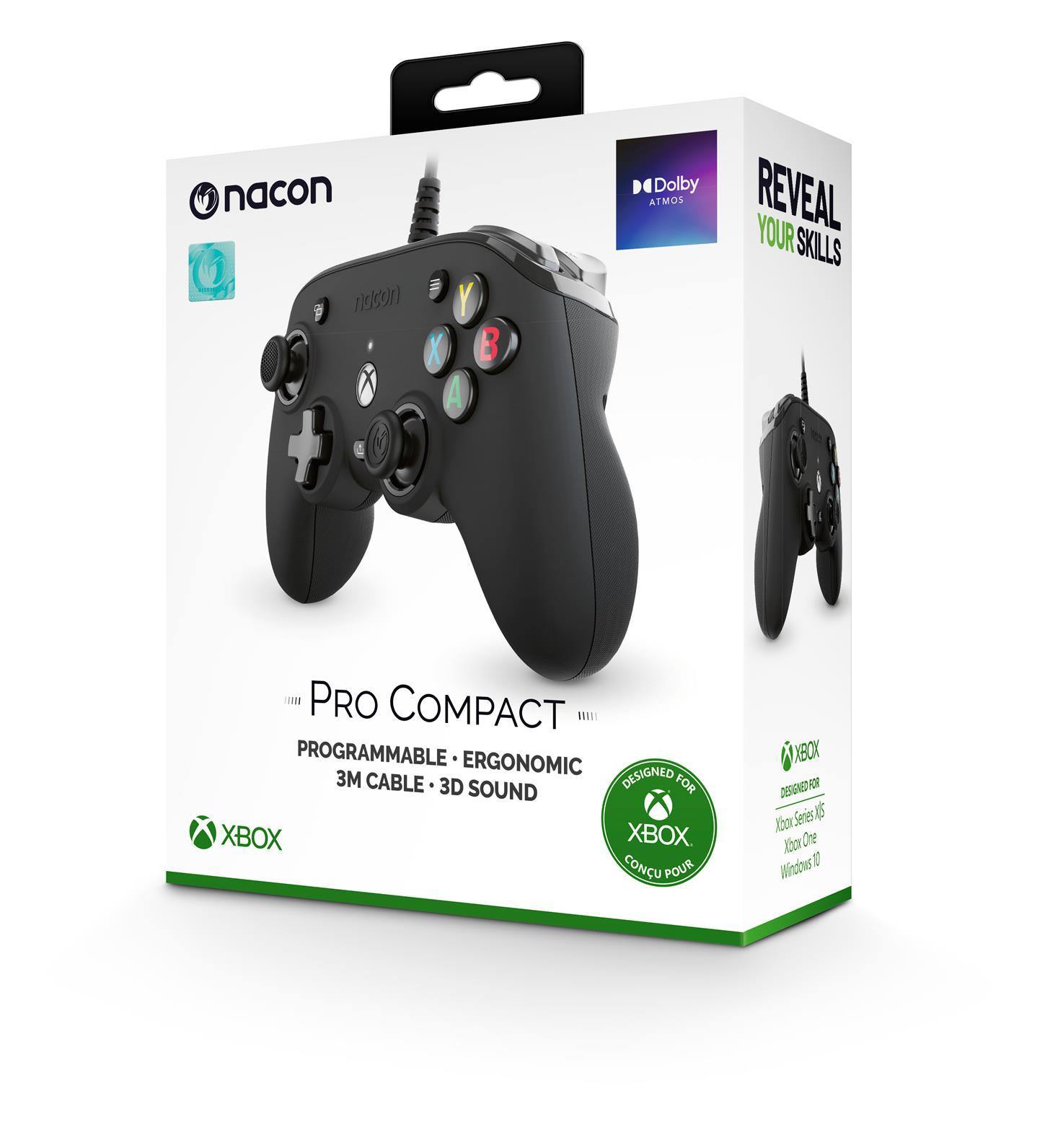 Nacon Pro Compact Controller Noir pour Xbox Series, Xbox One et PC - flash vidéo