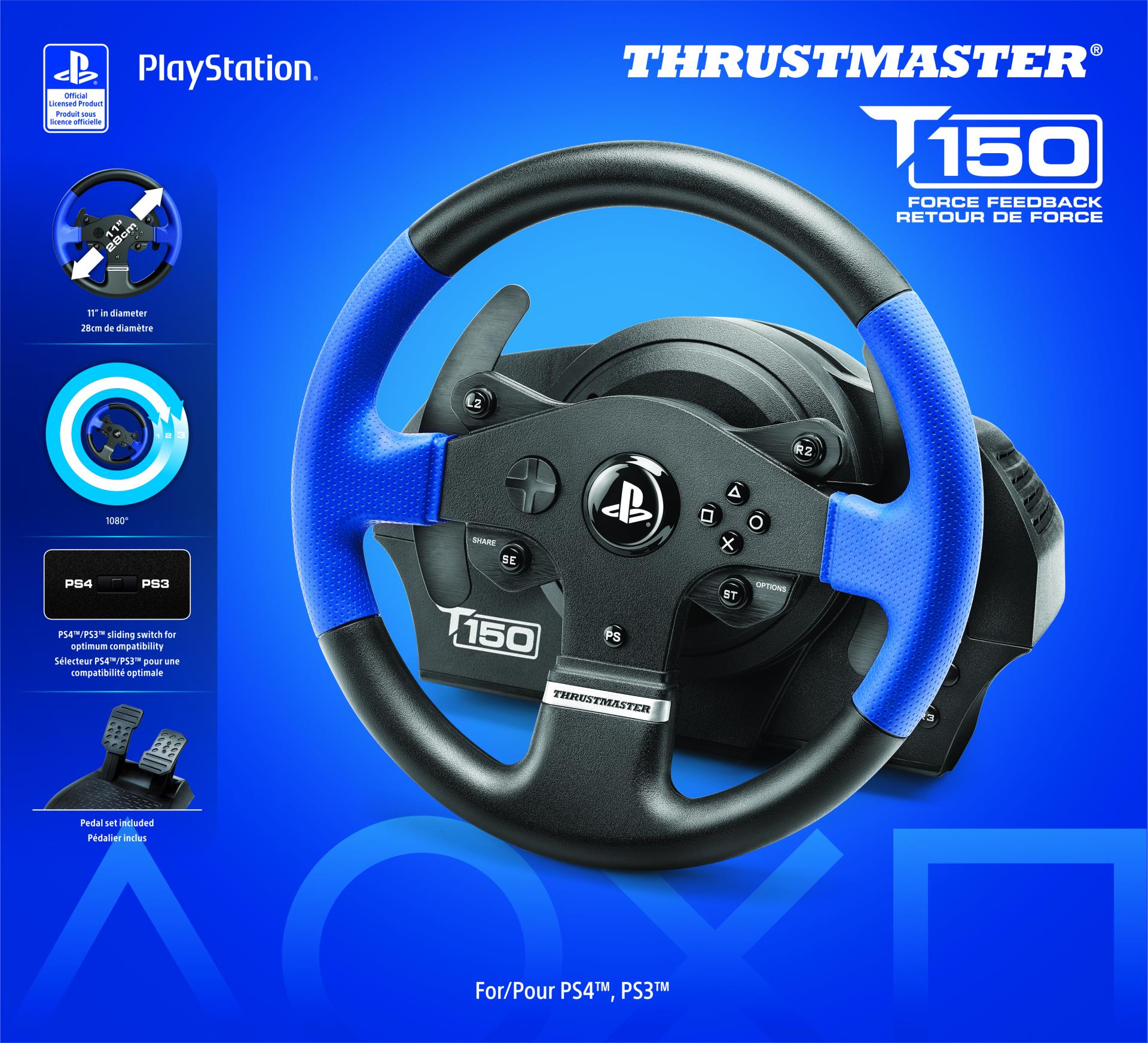 Thrustmaster T150 RS Force Feedback Racing Wheel pour PS5, PS4 et PC