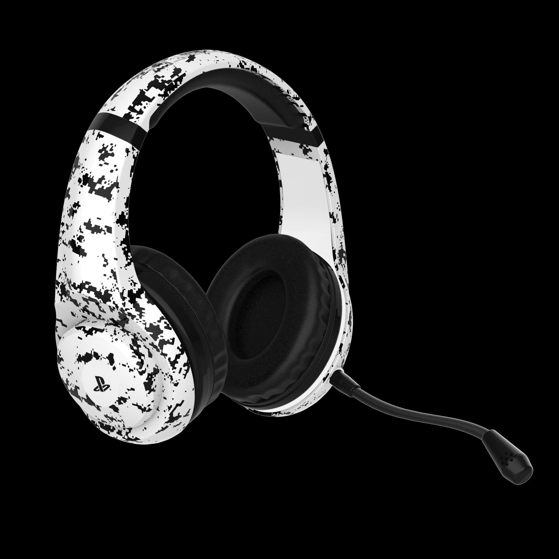 4Gamers - Casque de jeu stéréo filaire PRO 4-70 Camouflage Arctique pour PS5 et PS4 - flash vidéo