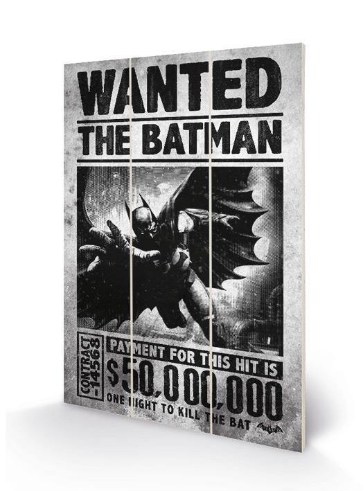 Batman Arkham Origins - RecherchÃ© Impression sur Bois 20 X 29.5 cm - flash vidéo