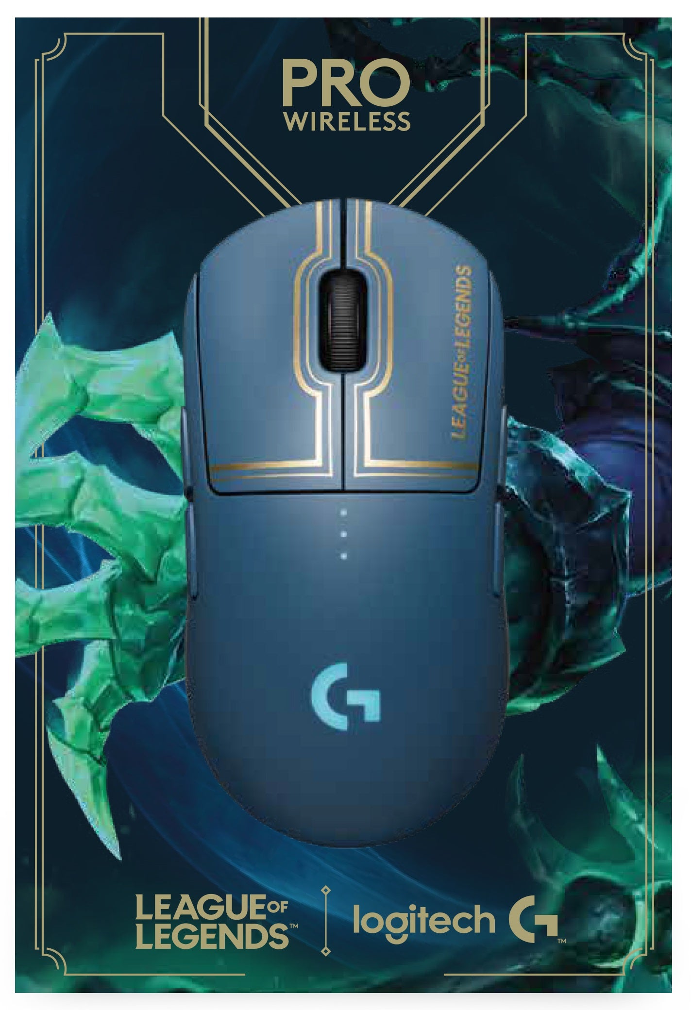 Logitech Souris de jeu sans fil Lightspeed G PRO Edition League of Legends pour PC, Mac et Mobile (Android) - flash vidéo