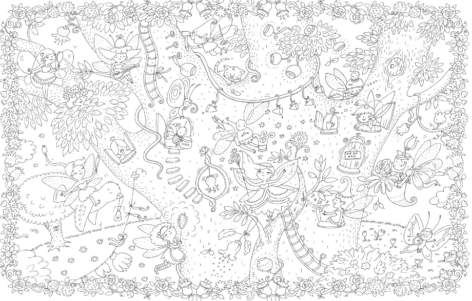 Monumi - Poster Géant Coloriable XXL "Fées" - flash vidéo