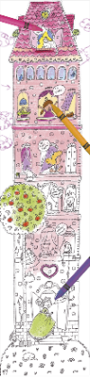 Monumi - Poster Coloriable de mesure XXL "Maison de la Princesse"