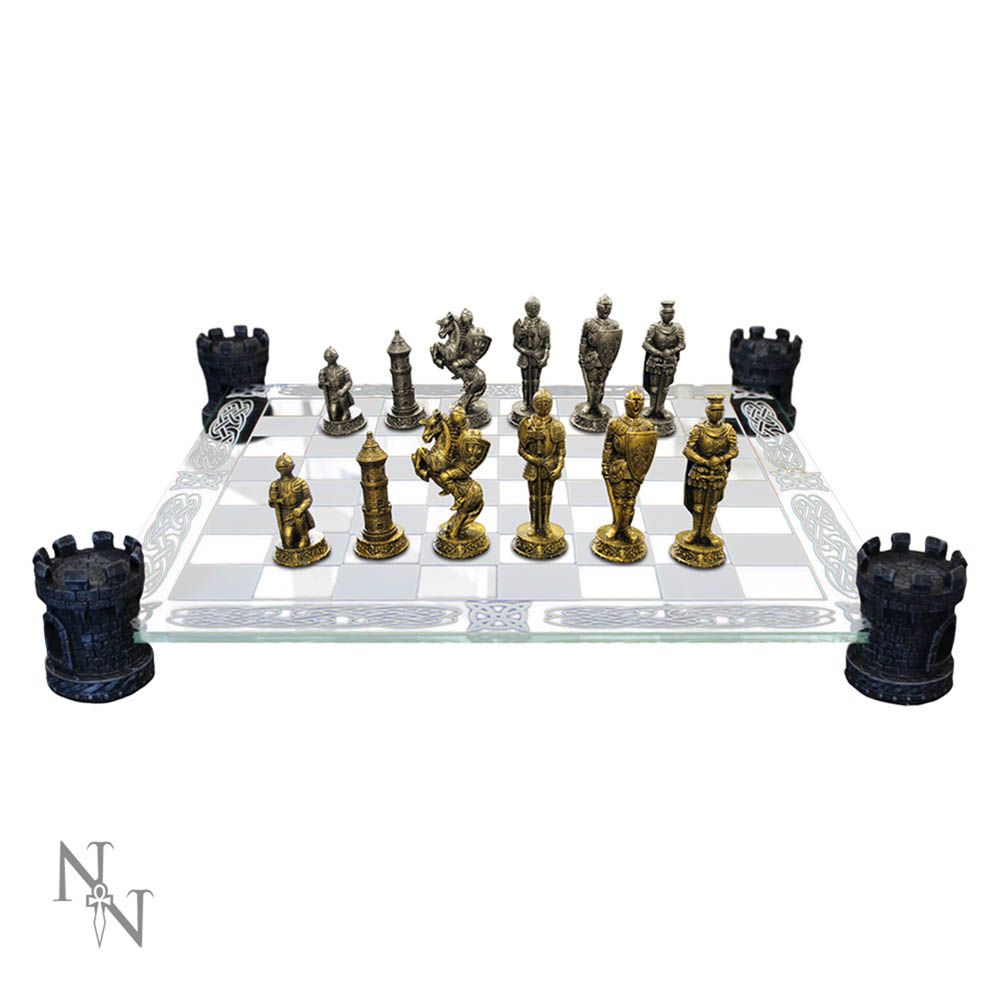 Medieval Knight Chess Set 43cm - flash vidéo