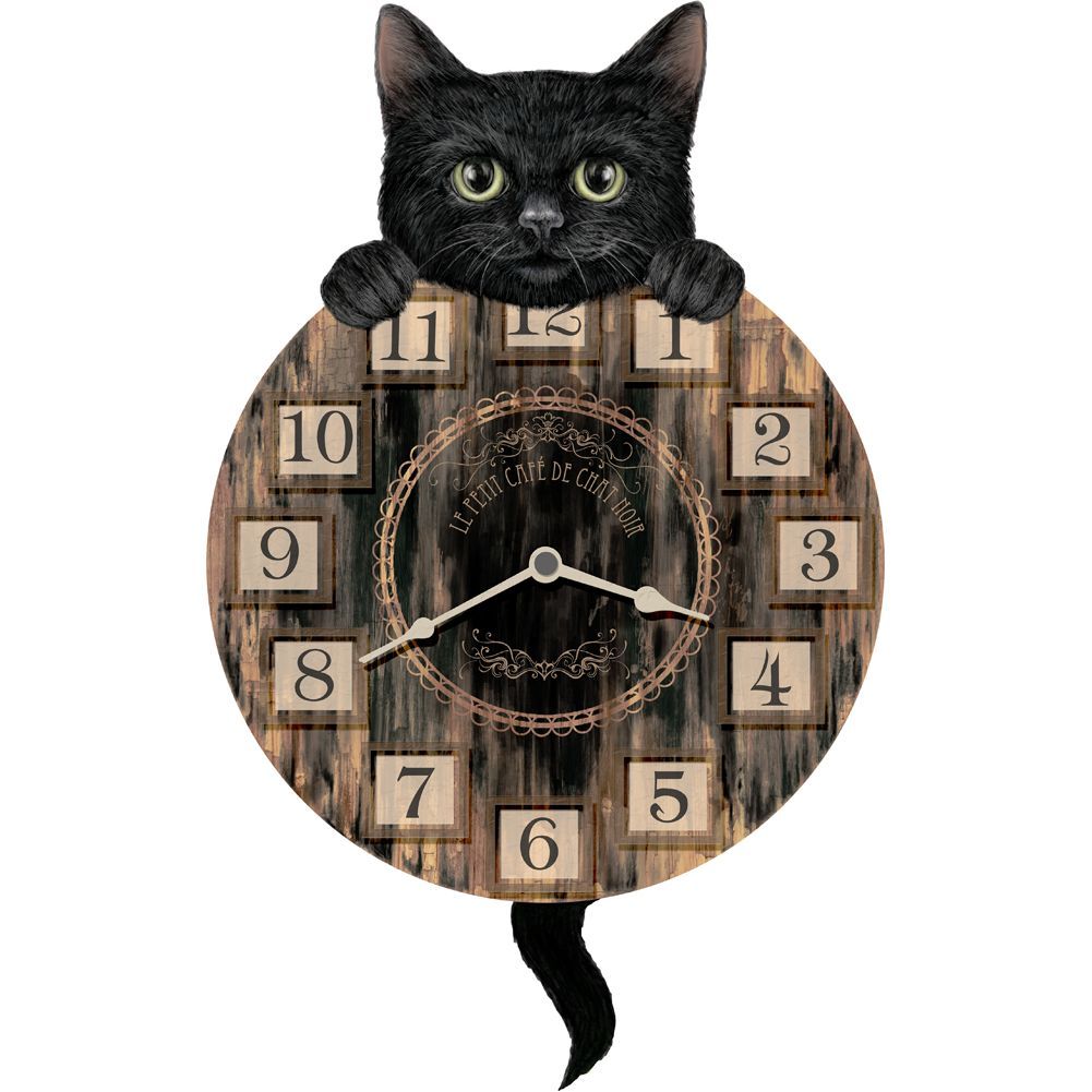 Kitten Tickin' Wall Clock 32cm - flash vidéo