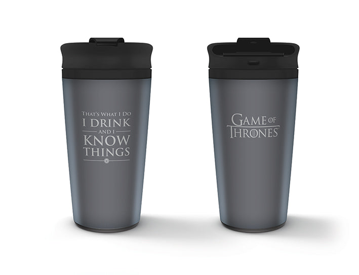 Game of Thrones - Je bois et je sais des choses Mug transportable en métal 450ml