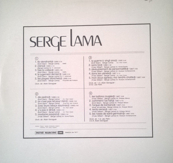 Serge Lama –Serge Lama [Vinyle 33Tours] - flash vidéo