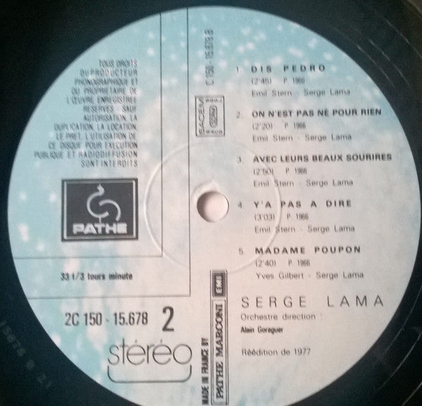 Serge Lama –Serge Lama [Vinyle 33Tours] - flash vidéo